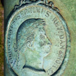 Portrait of Christian VII on the cannon back